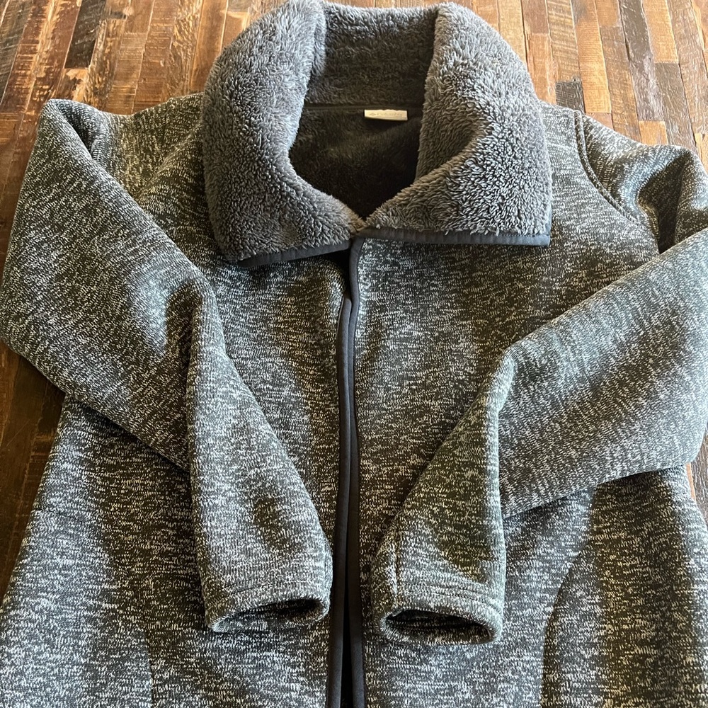 Fleece lined sweater coat